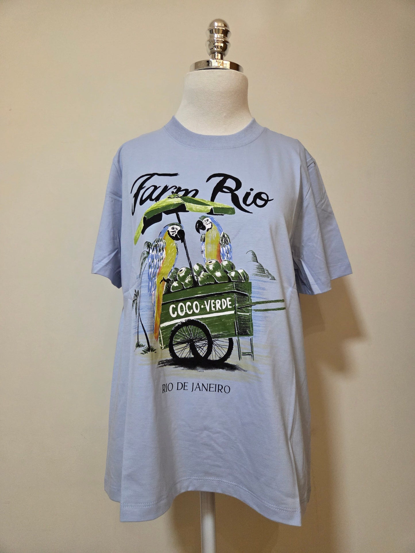 Camiseta Farm Coco Verde Azul Fit