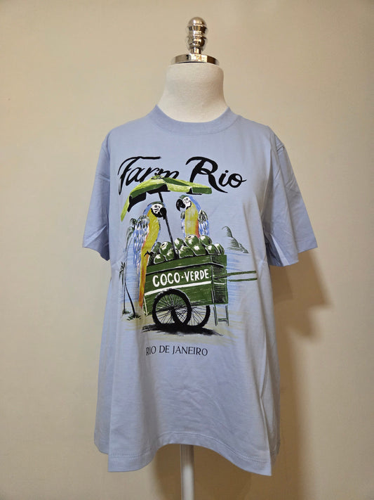 Camiseta Farm Coco Verde Azul Fit