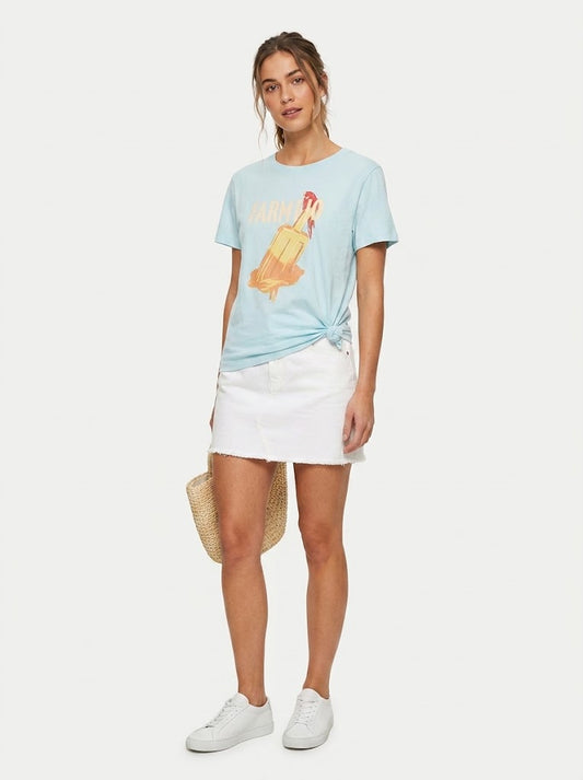 Camiseta Farm Fit Picolé Azul Claro
