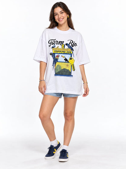 Camiseta Média Farm Chaveiro 24h