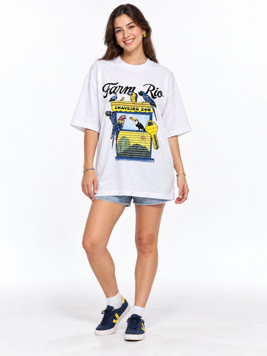Camiseta Média Farm Chaveiro 24h