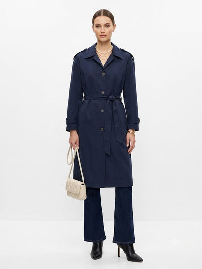 Casaco Clock House  C&A Trench Coat Oversized Azul Marinho