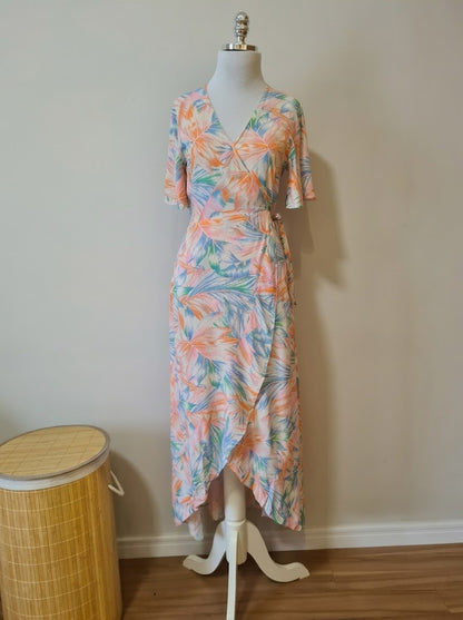 Vestido Farm Midi Transpasse Íris