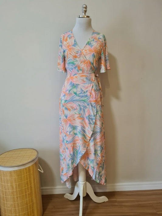 Vestido Farm Midi Transpasse Íris