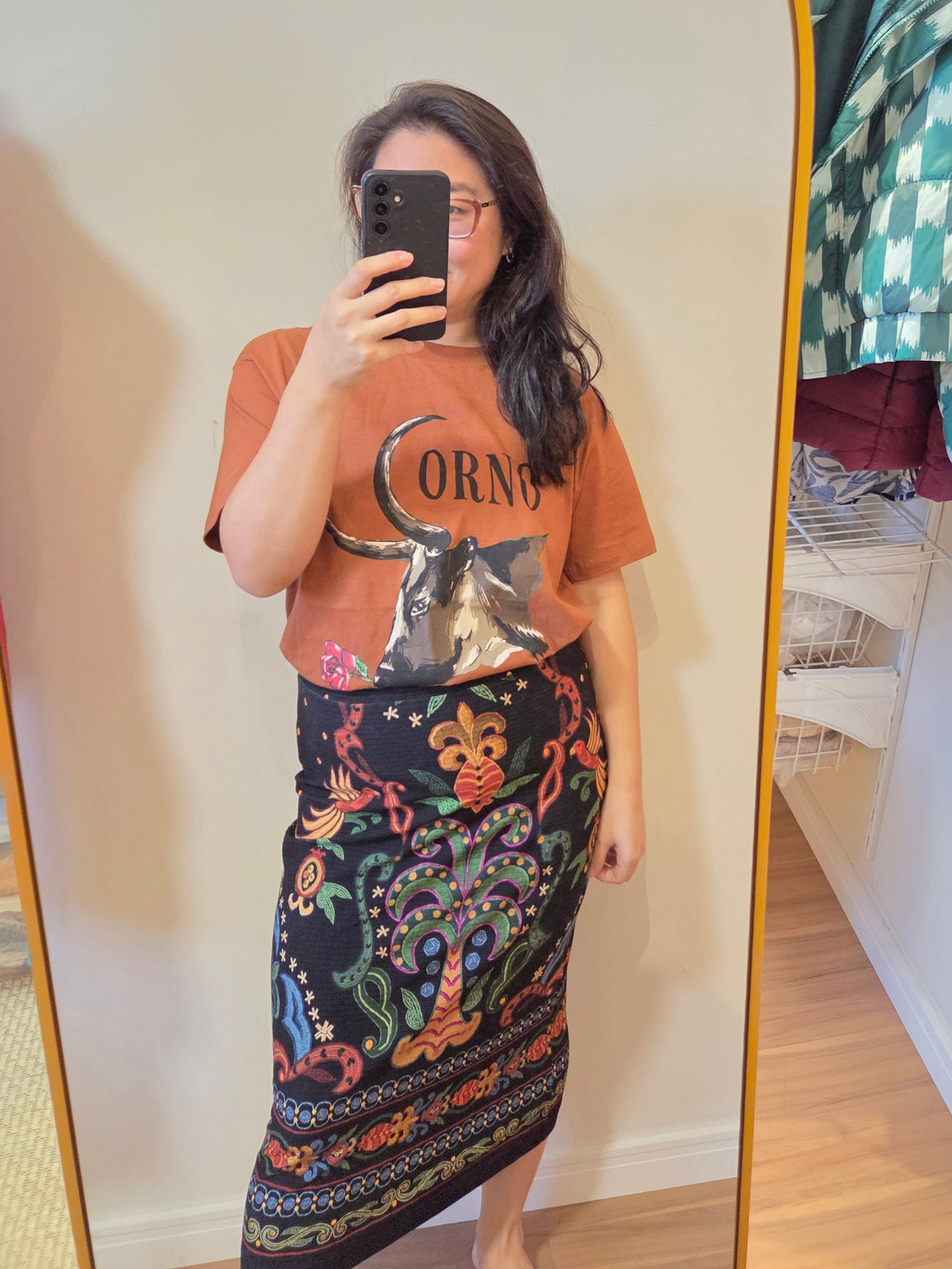 Camiseta  Farm Corno Manso Cacau