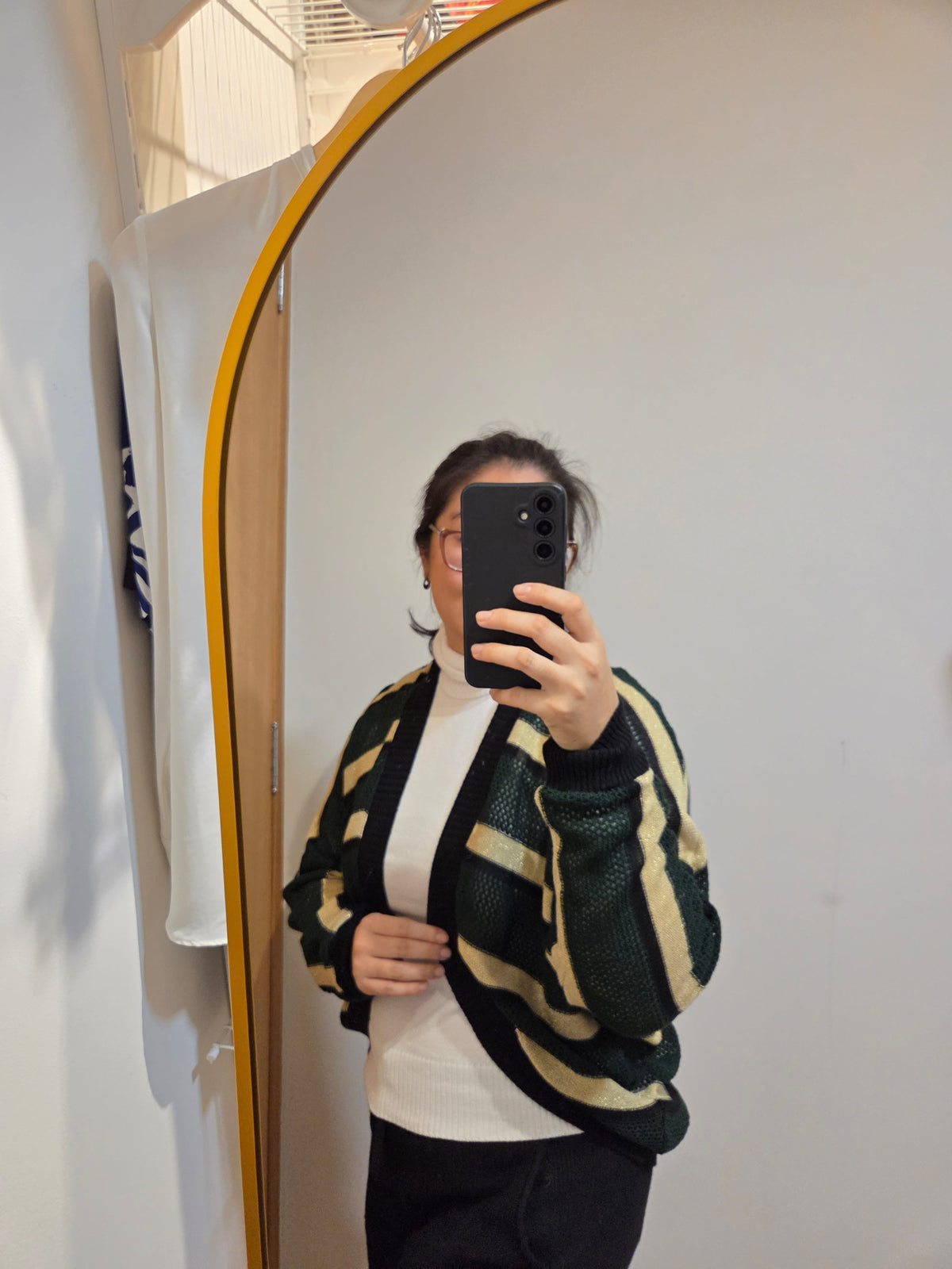 Kimono Maria Filó Trico Listrado com Lurex