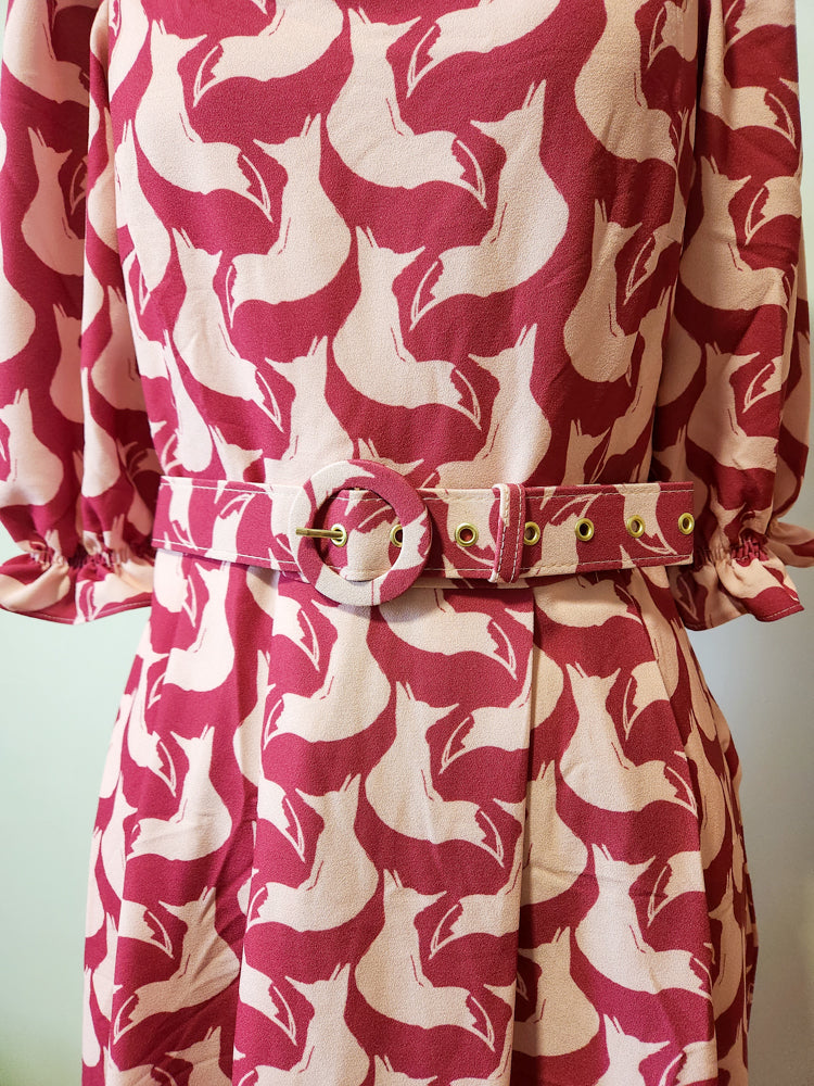 Vestido Antix  Midi Tons de Rosa