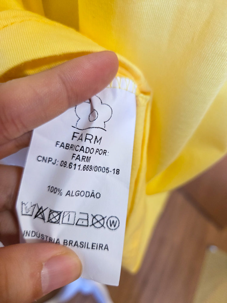 Camiseta Farm Caipirinha Amarela - Se a Vida te Der Limões