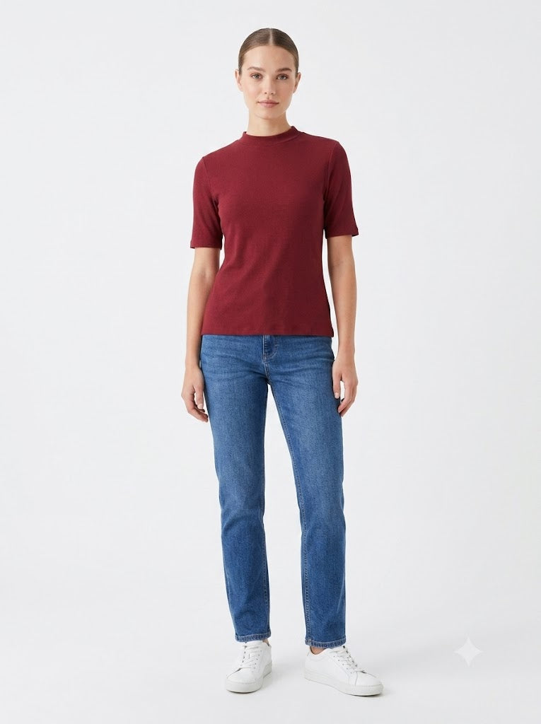 Blusinha Shein Bordô