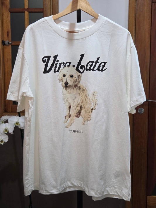 Camiseta Farm Vira Lata Branca
