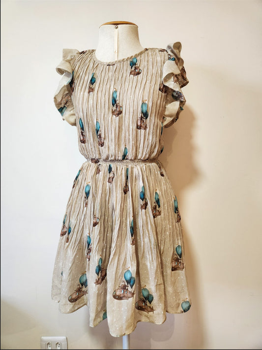 Vestido Antix Curto Submarinos Plissado