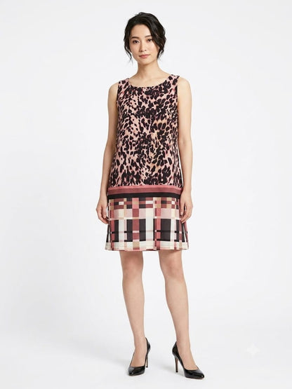 Vestido My Place Curto Animal Print Rosa