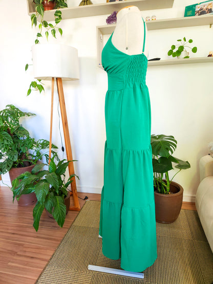 Vestido Verde Bandeira Longo Três Marias