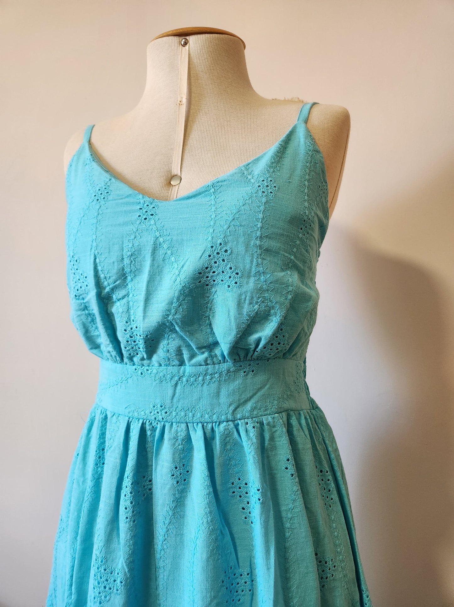 Vestido Rosa Boneca Azul Turquesa Laise