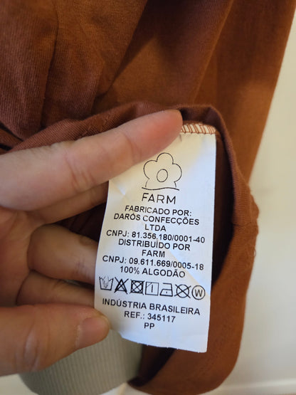 Camiseta  Farm Corno Manso Cacau