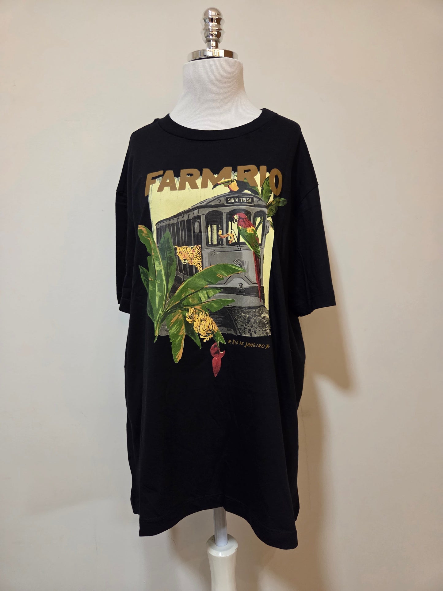 Camiseta Farm Bonde Lotado Preto - Modelagem Média