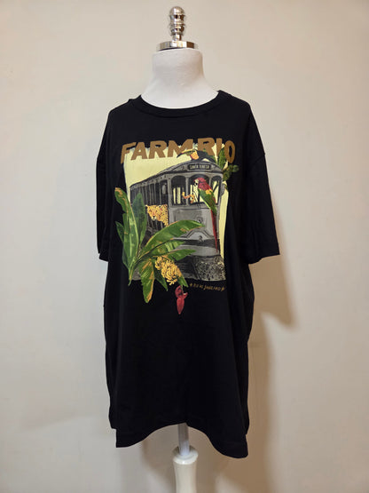 Camiseta Farm Bonde Lotado Preto - Modelagem Média