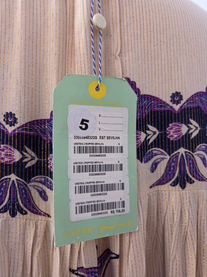 Vestido Farm Sevilha Fios de Lurex