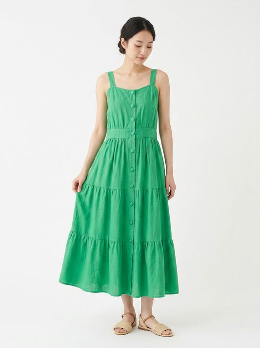 Vestido Berry Verde Bandeira