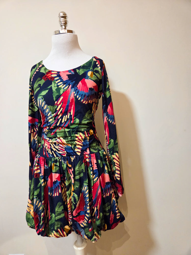 Vestido Farm Modelo Balonê Manga Longa