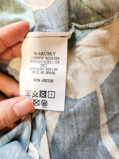 Vestido W Space Folhagens em Viscose