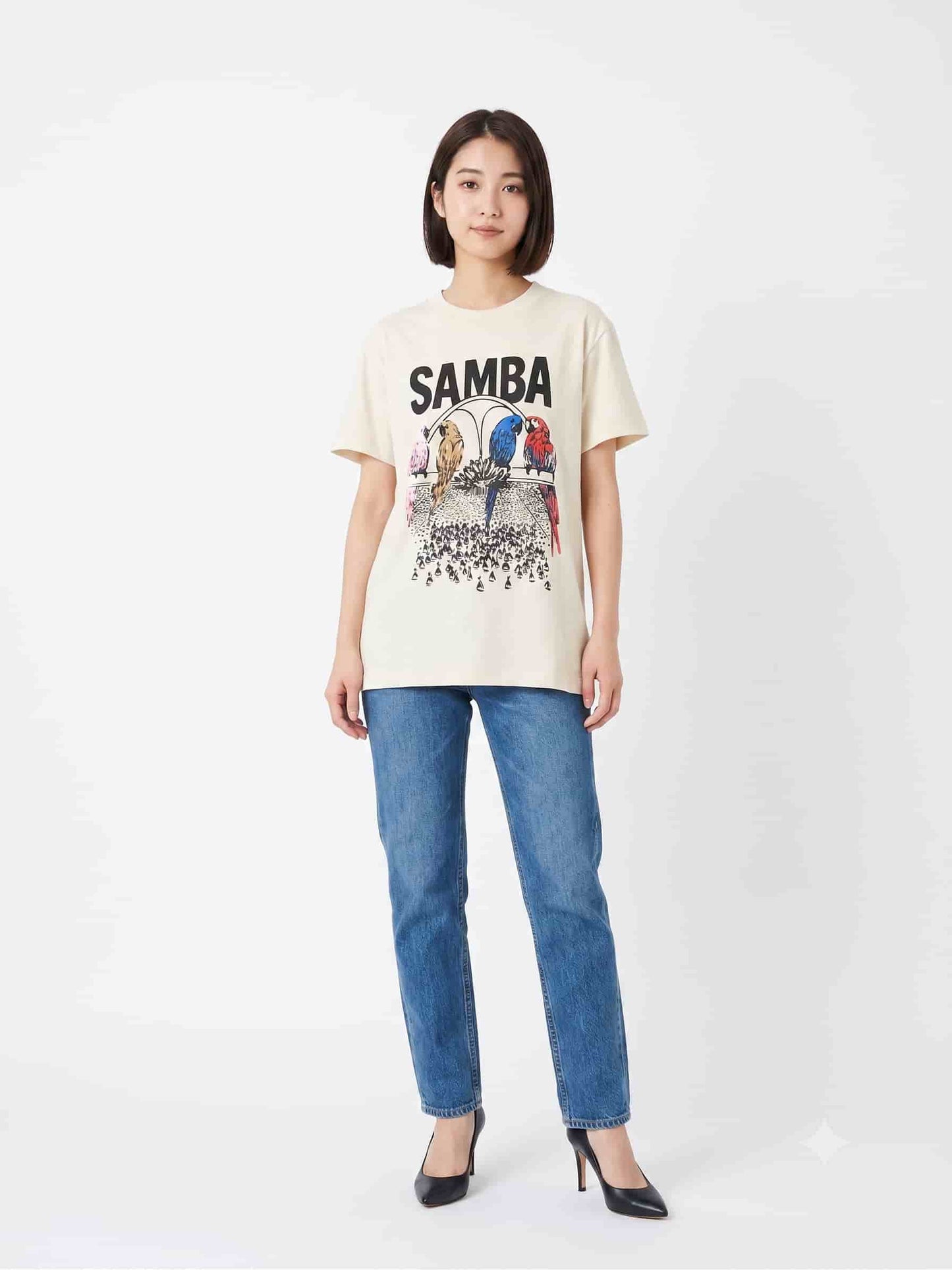 Camiseta Farm Samba  Na Avenida Bege
