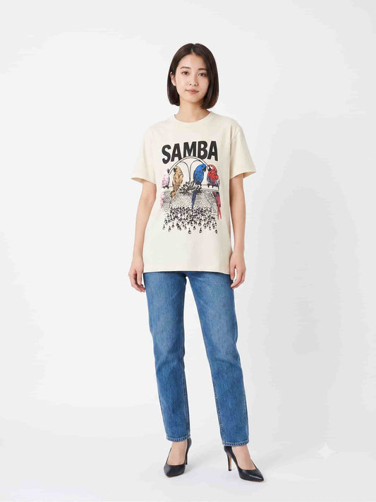 Camiseta Farm Samba  Na Avenida Bege
