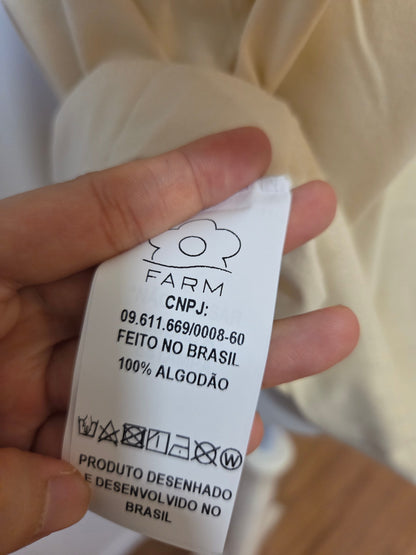 Camiseta Farm Surf Rio Bege - Modelagem Ampla