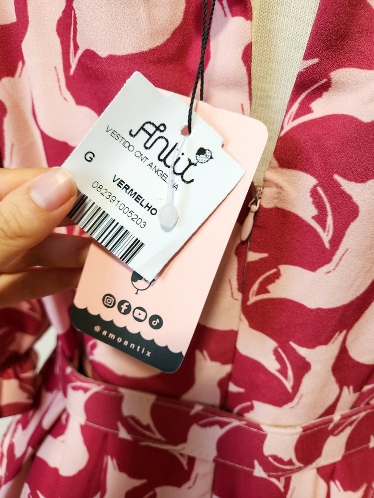 Vestido Antix  Midi Tons de Rosa