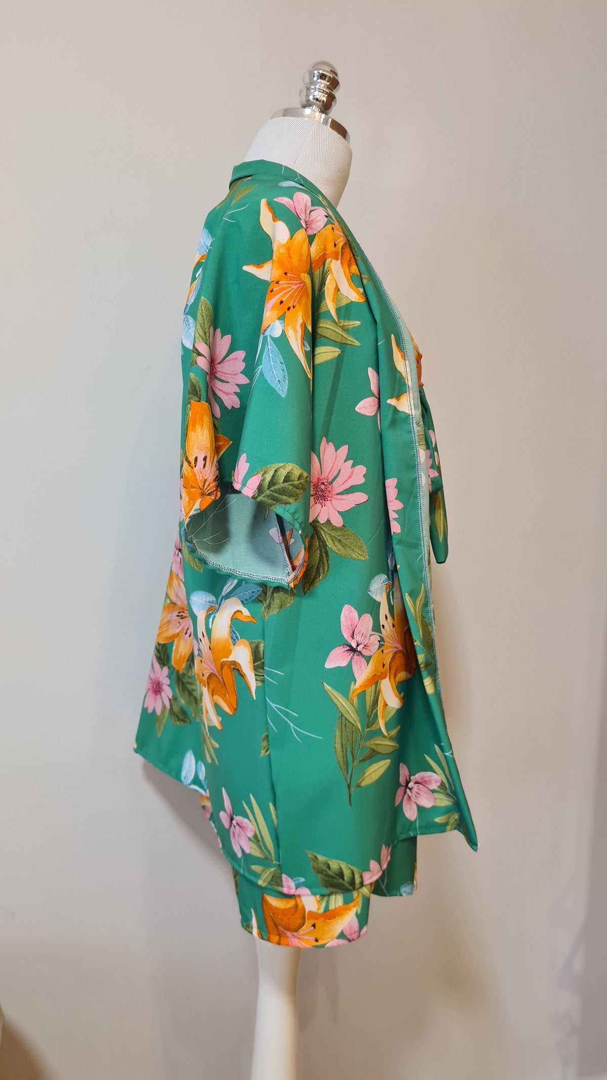 Trijunto  Rosa Boneca Verde Floral Tropical
