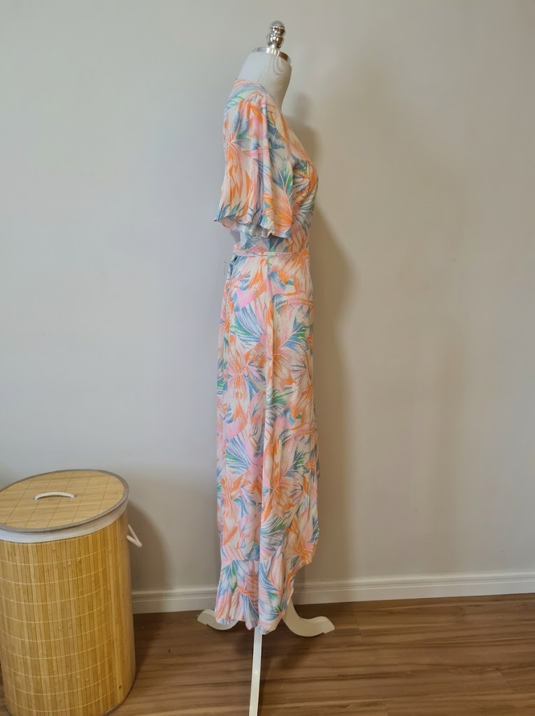 Vestido Farm Midi Transpasse Íris