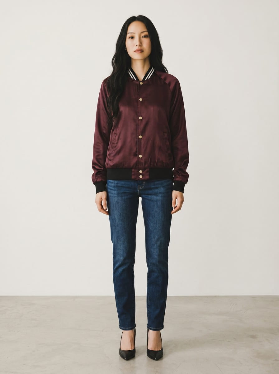 Jaqueta Bomber Forever 21 Men | Vinho Acetinado Flanelada