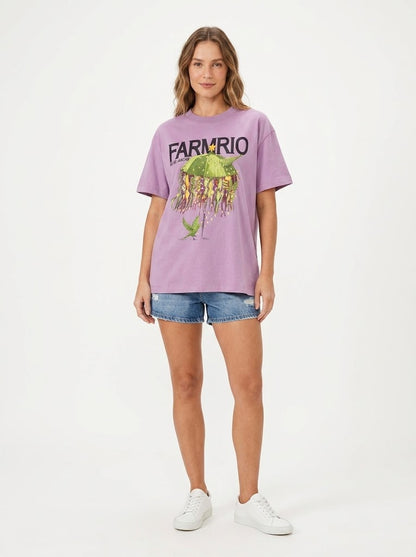 Camiseta Farm Rio De Janeiro Roxo Guarda Chuva