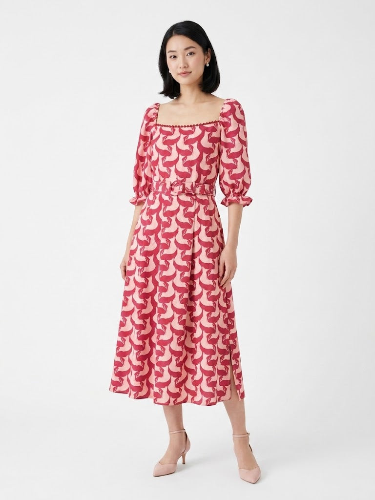 Vestido Antix  Midi Tons de Rosa