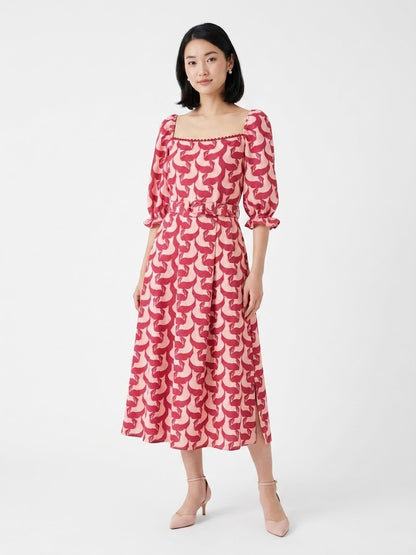 Vestido Antix  Midi Tons de Rosa