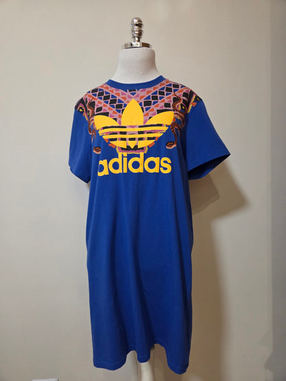 Vestido T-shirt Adidas Farm Azul