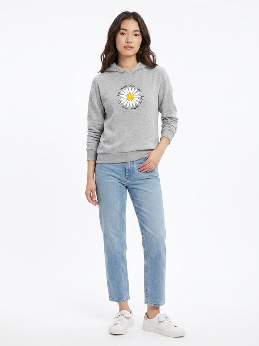 Moletom Forever 21 Cinza Floral