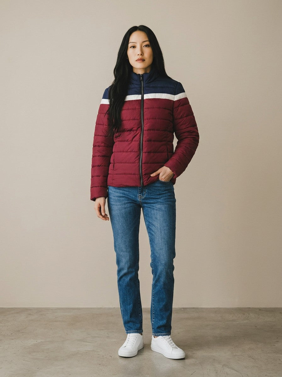 Casaco Puffer Tricolor