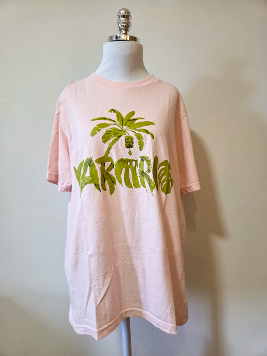 Camiseta Farm Rosa Estampa Bananeira - Verde claro