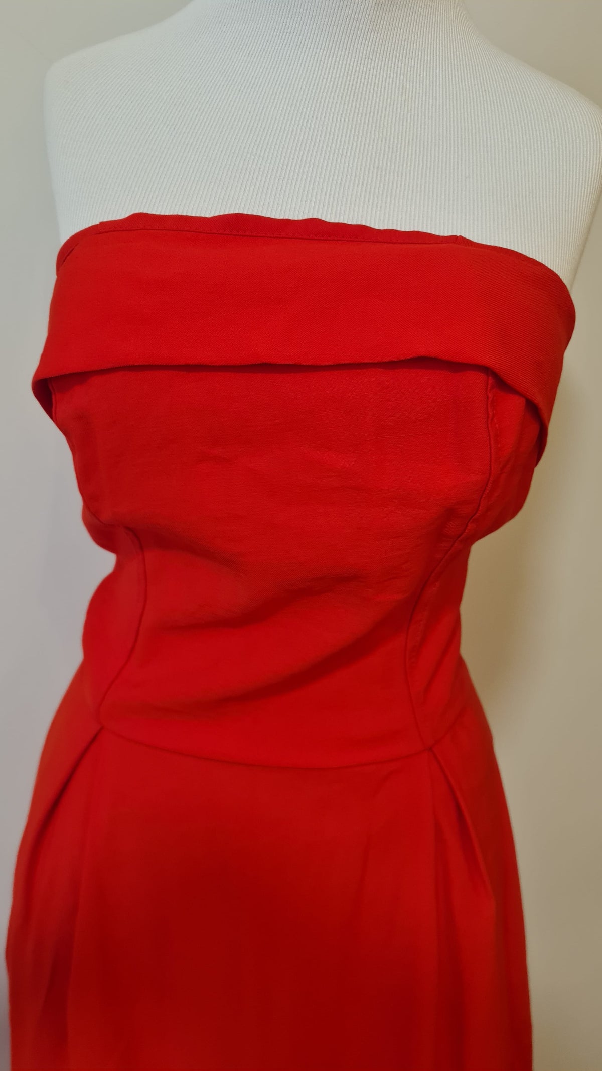 Vestido Rosa Boneca Vermelho Tomara que Caia