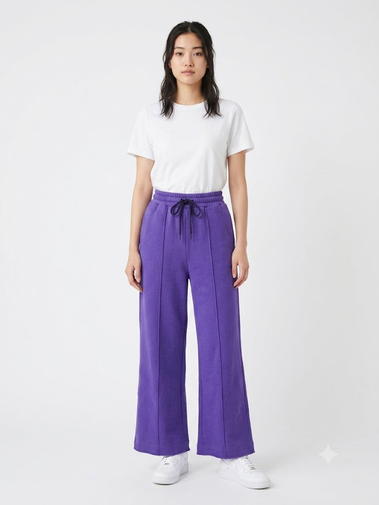 Calça Farm Pantalona Moletom Roxo