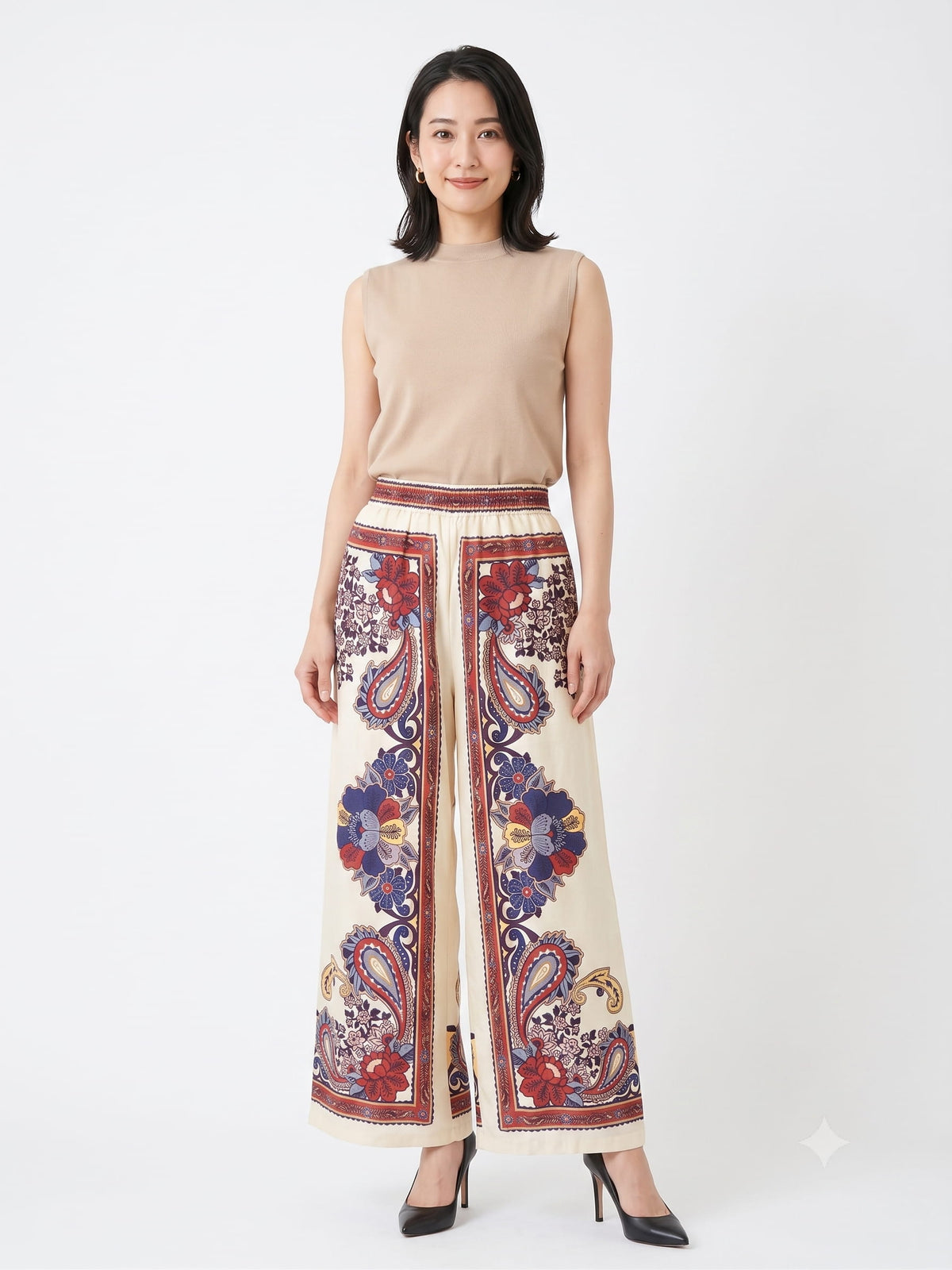 Calça Farm Pantalona Lenço Borboleta