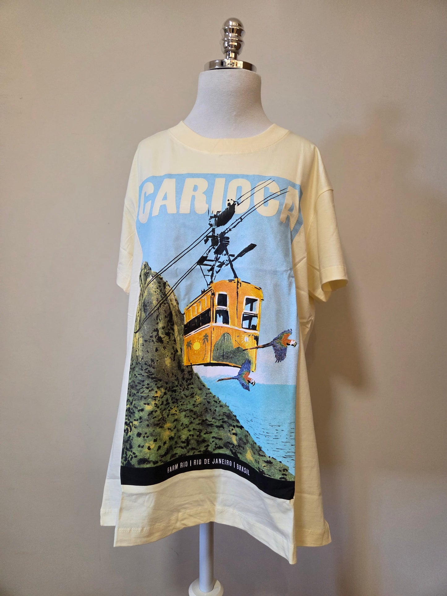 Camiseta  Farm Carioca Bondinho  Amarelo Amanhecer
