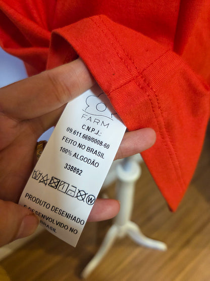 Camiseta Farm Rio Pássaros Vermelha