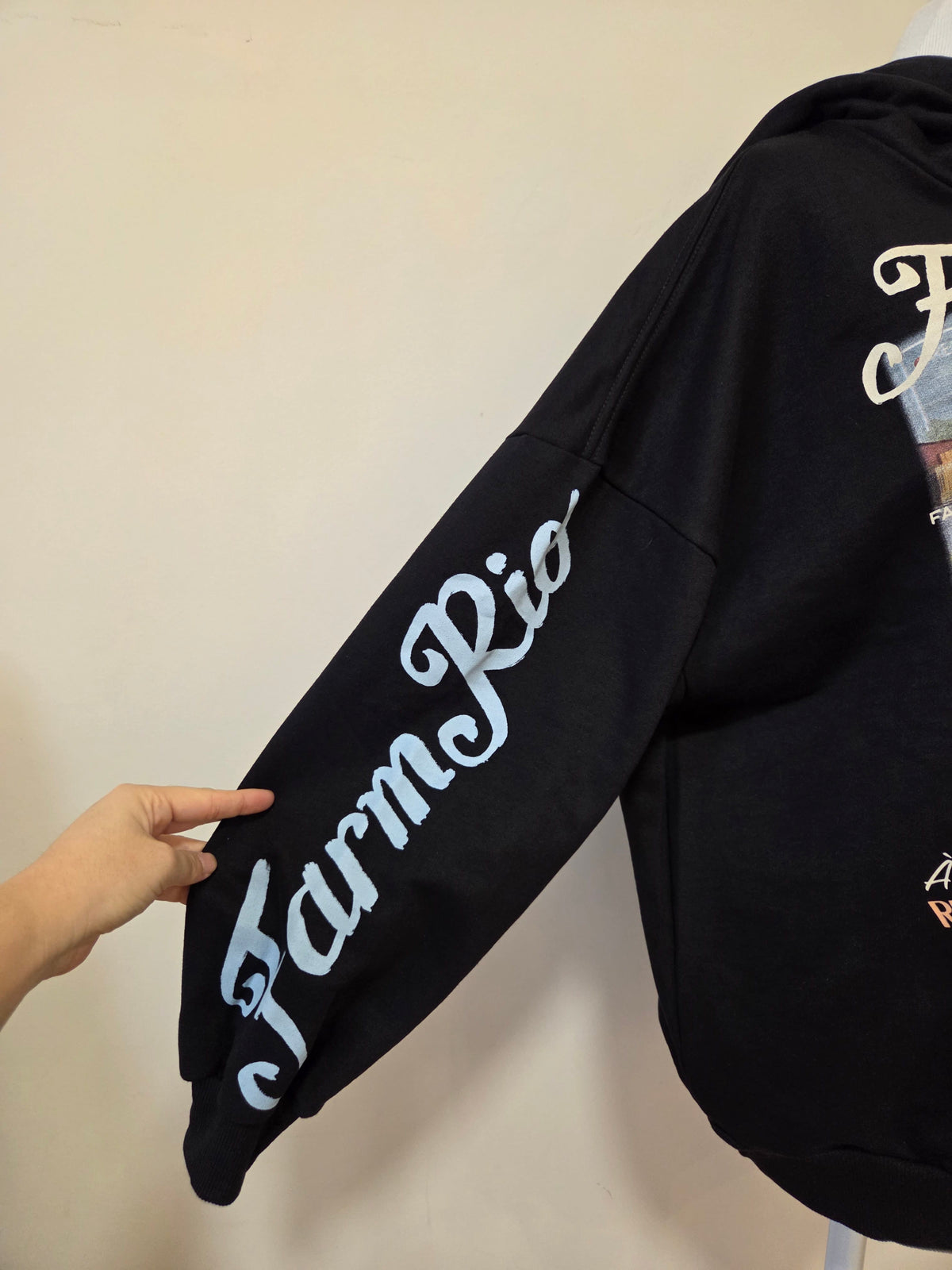 Moletom com Capuz Farm Oversized Vira Lata Preto