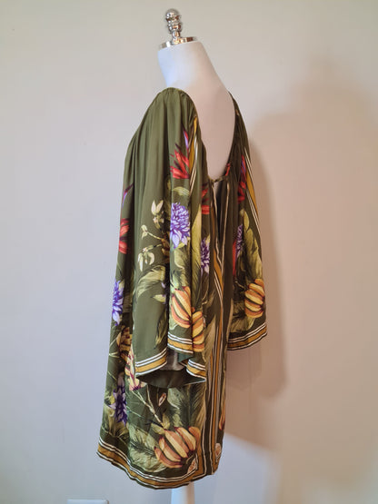 Vestido Farm Curto Lenço Tropical