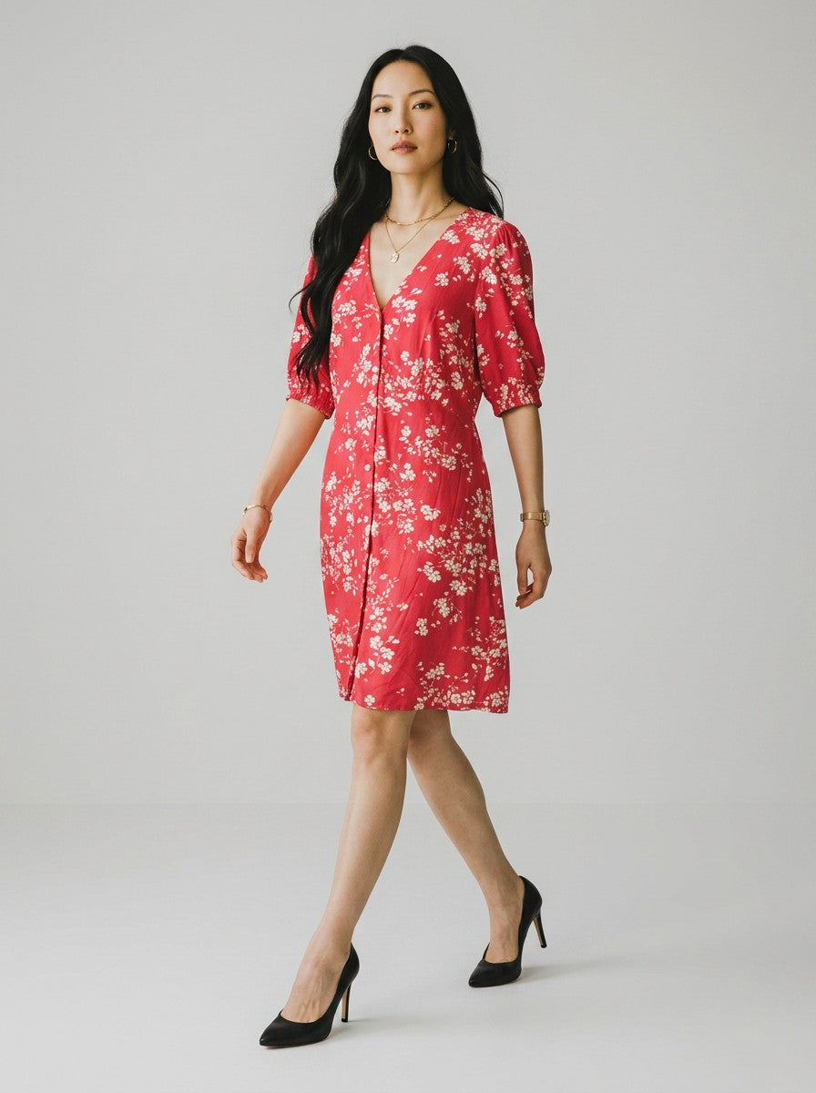 Vestido GAP Floral Rosa