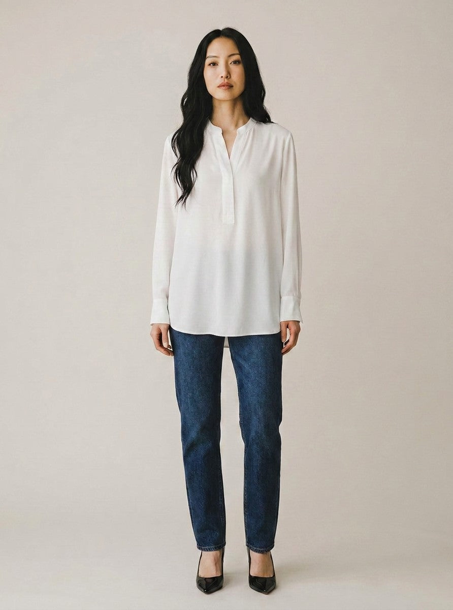 Camisa Outfit Bag Off-White Crepe