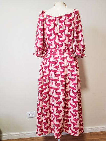 Vestido Antix  Midi Tons de Rosa