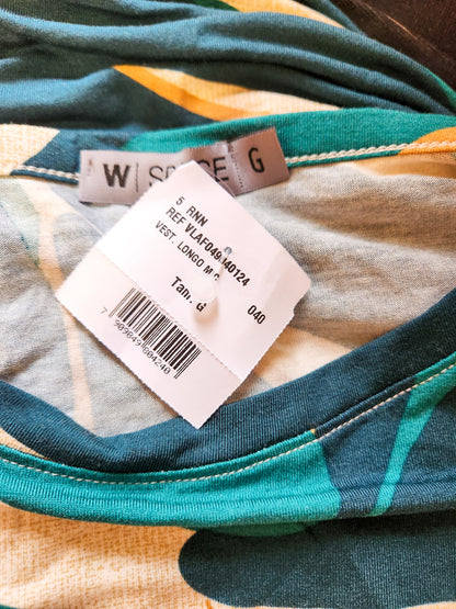 Vestido W Space Folhagens em Viscose